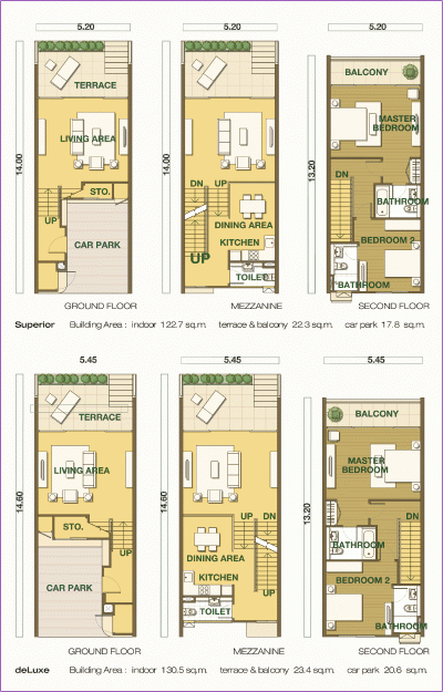 Plan appartement Supérieur - Deluxe