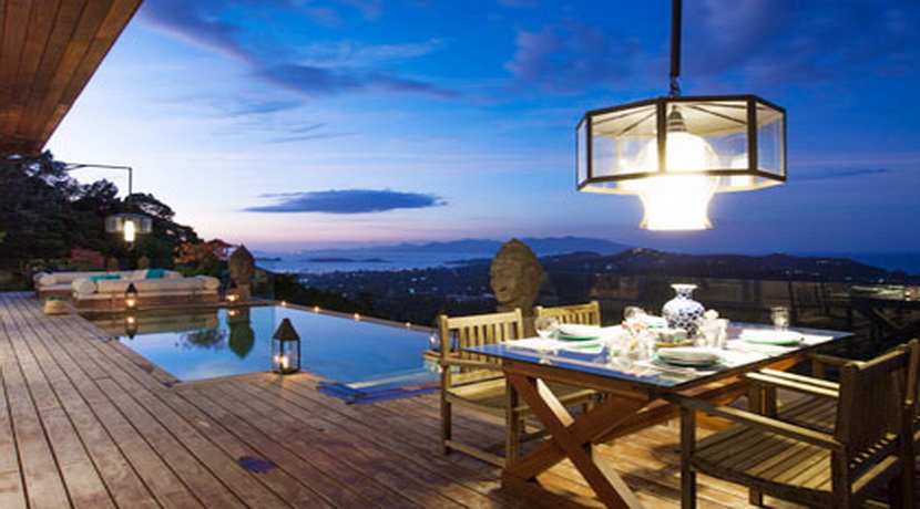 Choeng Mon villa luxueuse 1/2/3 chambres piscine vue mer