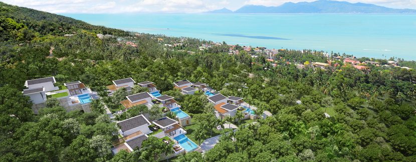 Custom Bophut Koh Samui Villas for sale Plot B Birdseye_resize