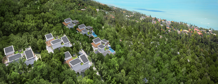 Villas Bophut Koh Samui sur mesure en vente Plot C Birdseye_resize