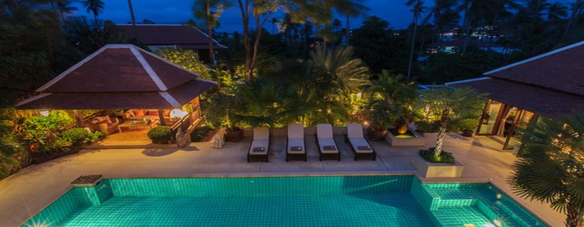 holiday villa Koh Samui pool night_resize