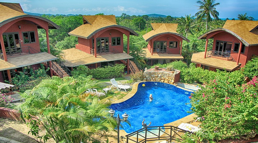 Resort Maenam Koh Samui Bungalows 12 chambres piscine vue mer