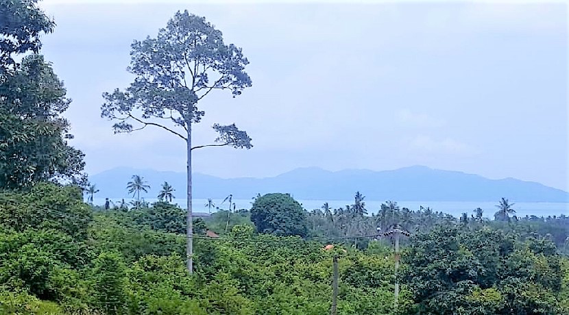 For sale building land with sea view Bophut Koh Samui