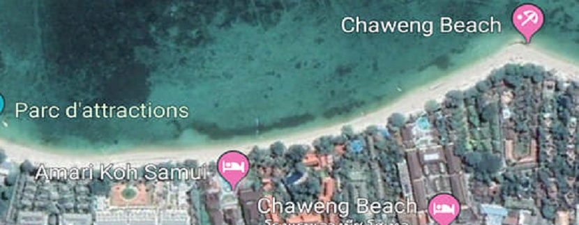 For sale land Chaweng Beach Koh Samui - map