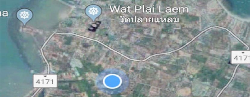 A vendre terrain Plai Laem Koh Samui map