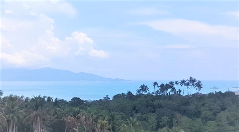 Flat sea view land for sale in Bophut Koh Samui