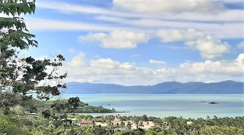 For sale land with sea view Bophut in Koh Samui