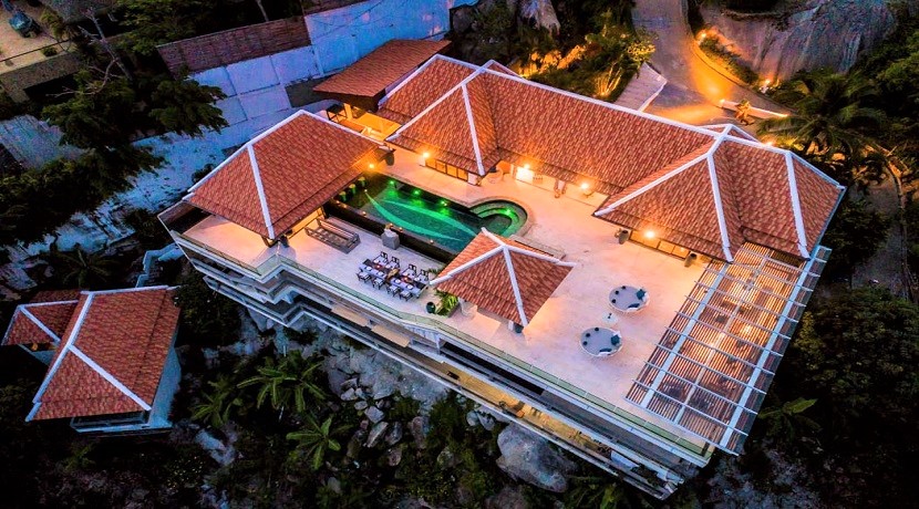 A vendre villa vue mer Taling Ngam à Koh Samui – 7 chambres – piscine