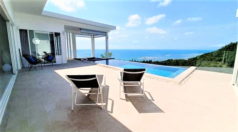 A vendre villa vue mer à Lamai Koh Samui – 3 chambres avec piscine