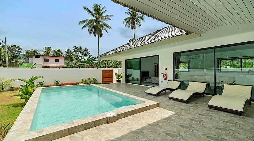 A louer villa à Lamai Koh Samui – 3 chambres avec piscine et jardin