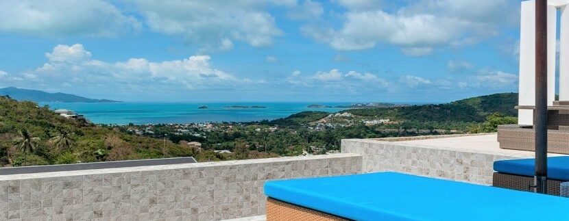 For sale new sea view villa in Bophut Koh Samui 02B