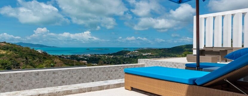 For sale new sea view villa in Bophut Koh Samui 04B