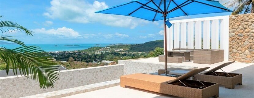 For sale new sea view villa in Bophut Koh Samui 05B