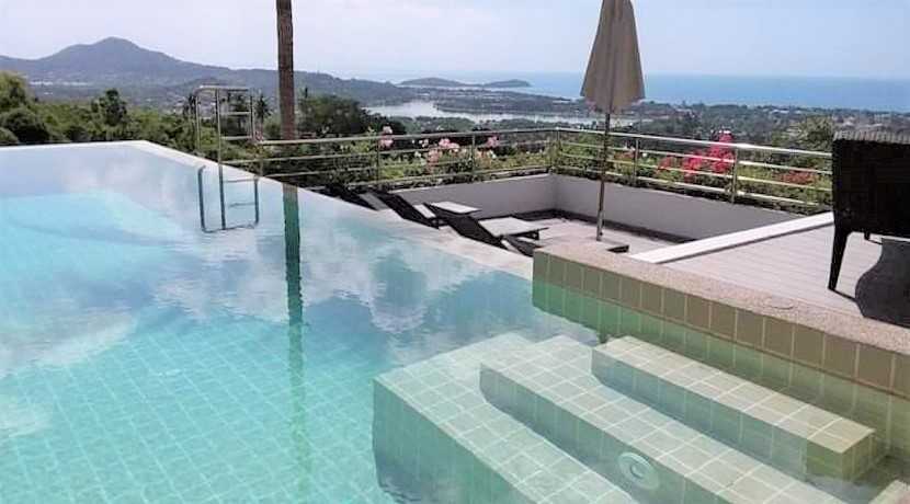 A vendre villa vue mer Chaweng à Koh Samui – 4 chambres avec piscine