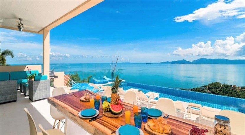 A vendre villa vue mer à Maenam Koh Samui 024