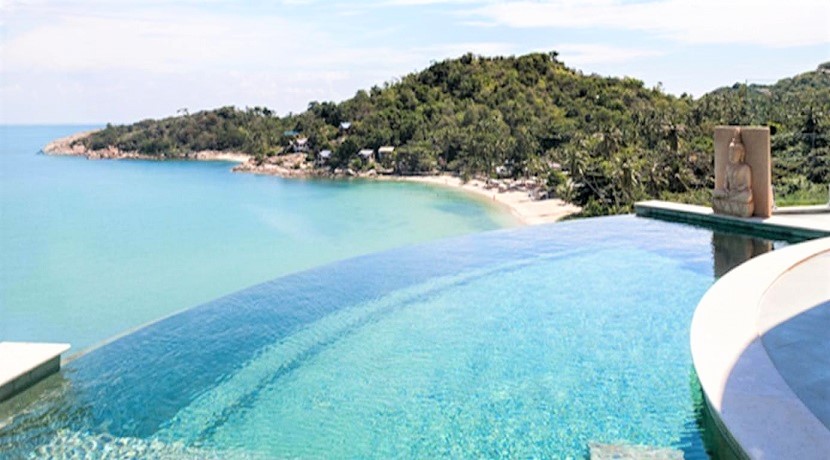 A vendre villa vue mer à Plai Laem Koh Samui – 3 ch. – 30 m de la plage