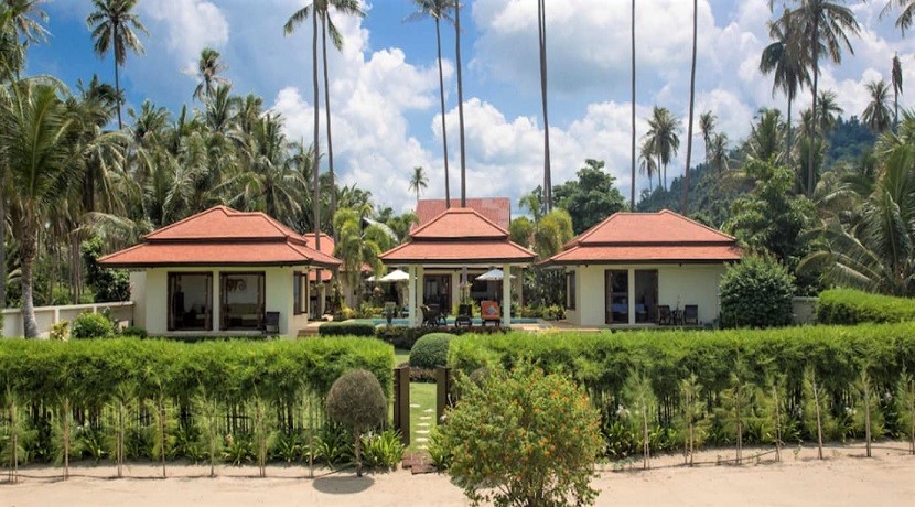 Villa à vendre bord de mer Bang Kao à Koh Samui – 4 chambres – piscine