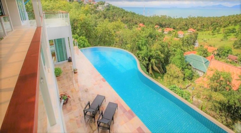 Villa vue mer à vendre à Bang Por Koh Samui – 5 chambres – piscine