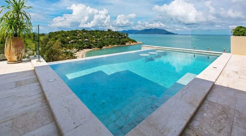 Villa vue mer à vendre à Plai Laem Koh Samui – 3 ch à 50 m de la plage