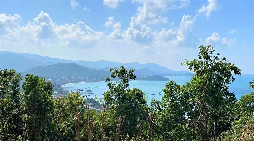 Terrain vue mer constructible à vendre à Bangrak Koh Samui