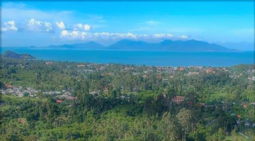 Terrain Bophut Koh Samui à vendre – vue mer – chanote – 5504 m²