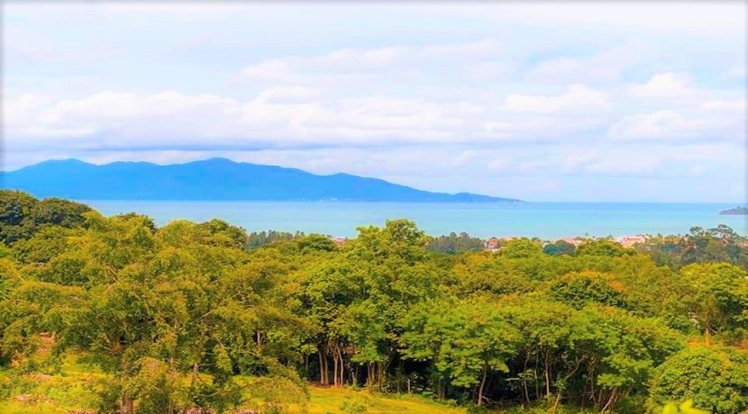 Terrain vue mer Bophut Koh Samui à vendre – Chanote – 1600 m²