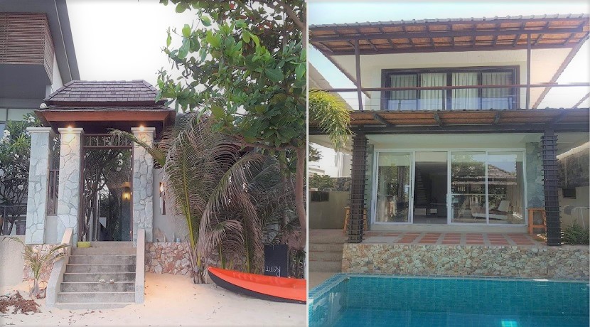A vendre villa bord de mer à Maenam Koh Samui – 2 chambres – piscine