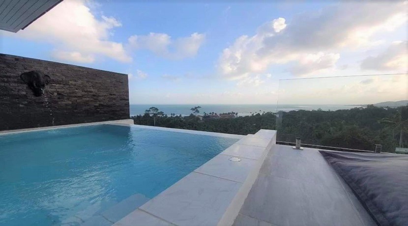 A vendre villa moderne vue mer à Lamai Koh Samui – 2 chambres – piscine