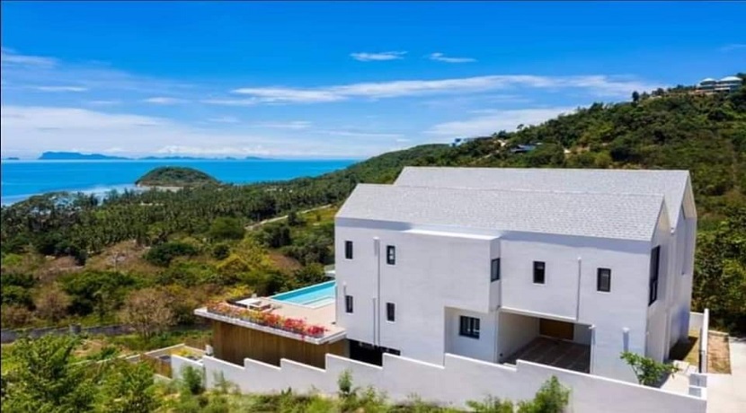 A vendre villa vue mer à Bang Makham Koh Samui – 3 chambres – piscine