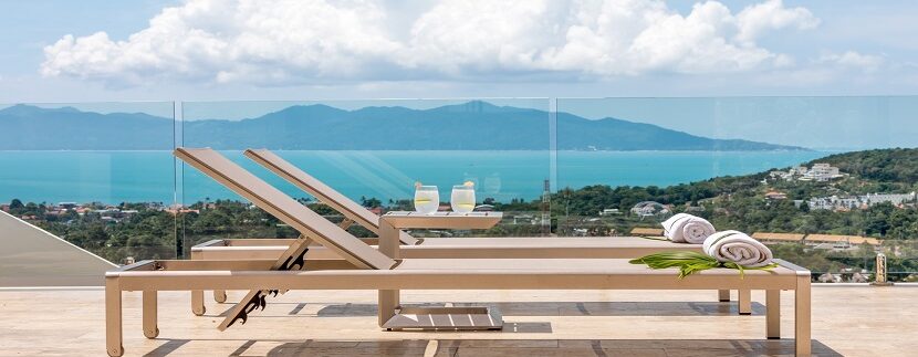 Superbe villa vue mer à Bophut Koh Samui à vendre 034