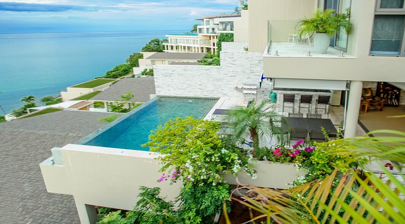 Villa jumelée à Plai Laem Koh Samui à vendre – 5 chambres avec vue mer