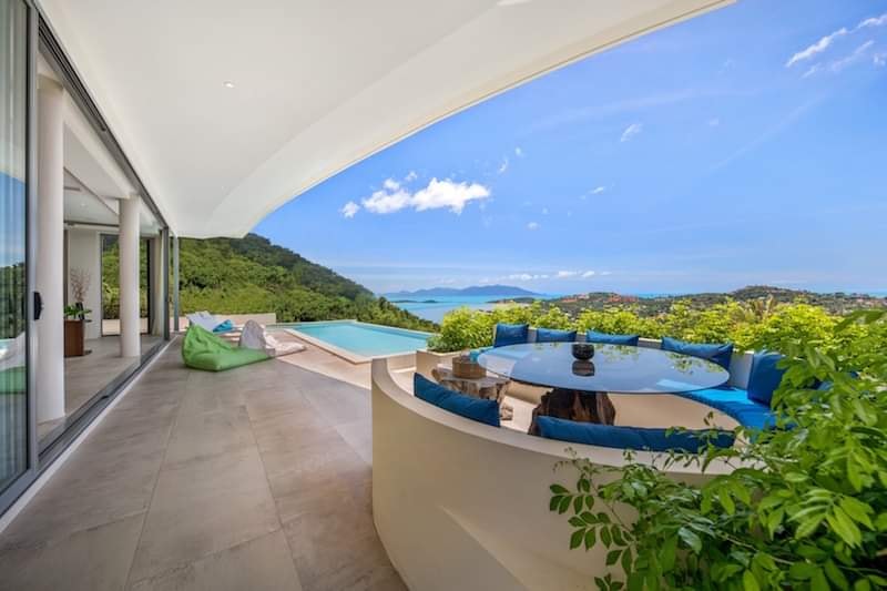 Choeng Mon sea view villa in Koh Samui for sale