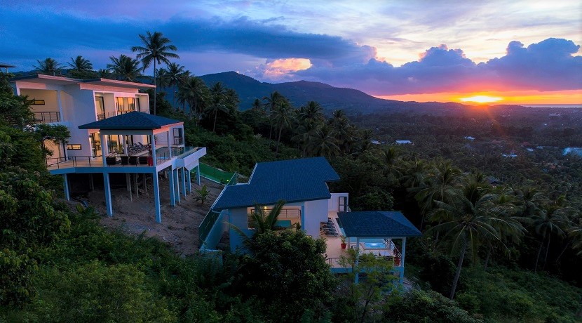 Villas vue mer à Maenam Koh Samui à vendre