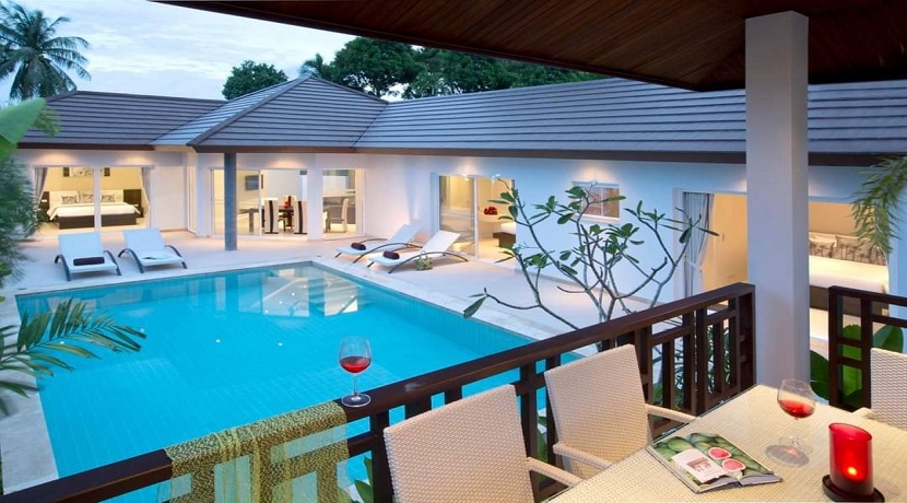 A vendre villa Choeng Mon à Koh Samui – 3 chambres – piscine – plage