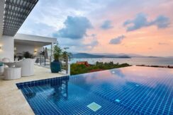 Villa piscine vue mer panoramique à Choeng Mon Koh Samui à vendre 025