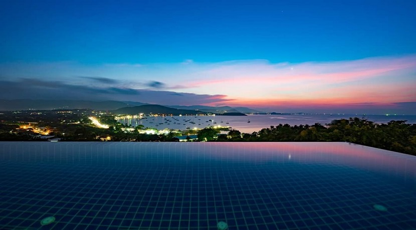 Villa vue mer panoramique et piscine à Choeng Mon Koh Samui à vendre