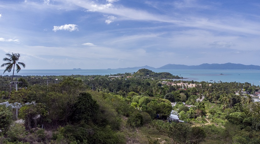 Belle parcelle de terrain vue mer à vendre à Bophut Koh Samui