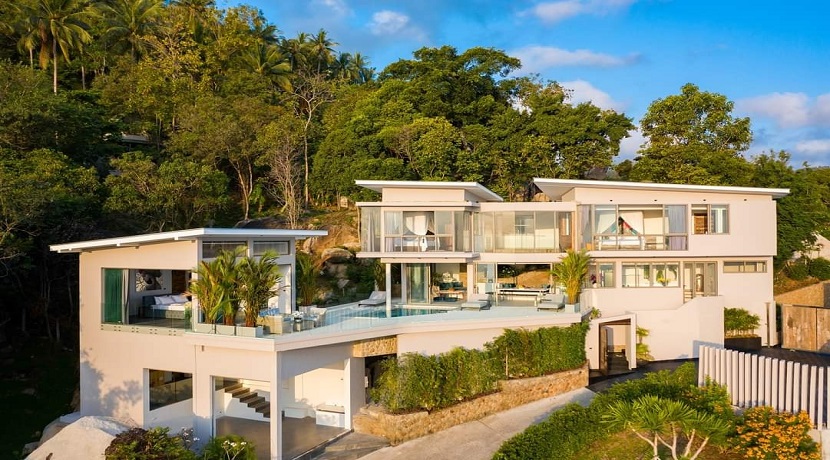 Villa de 4 chambres de luxe vue mer à vendre à Chaweng Noi Koh Samui