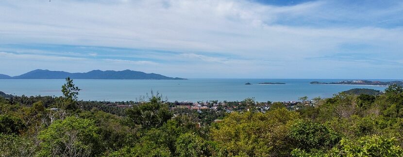 Grand terrain vue mer à vendre à Bophut Koh Samui 01