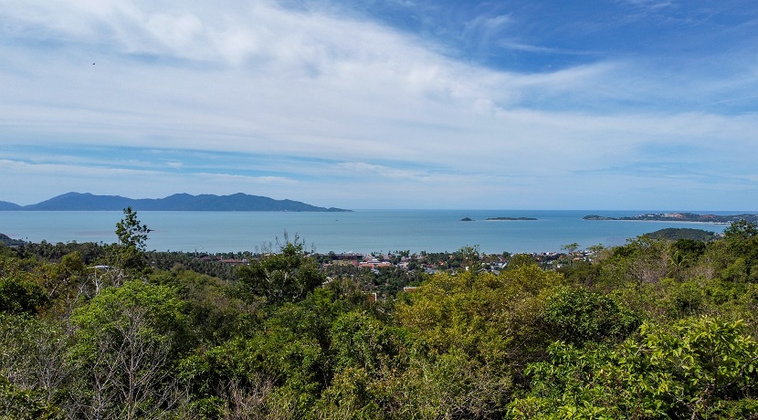 Grand terrain vue mer à vendre à Bophut Koh Samui – 2 parcelles