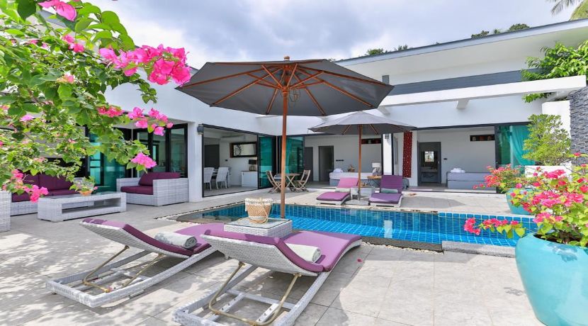 Villa moderne 3 chambres à vendre à Lamai Koh Samui avec piscine