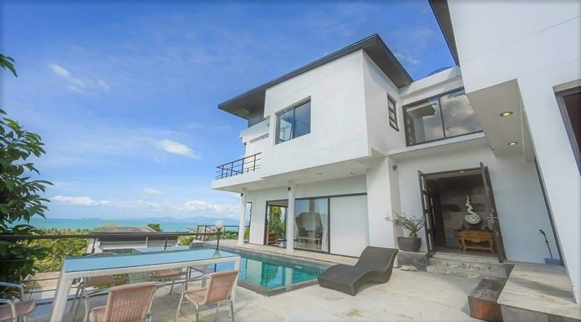 Bang Por sea view villa in Koh Samui for sale