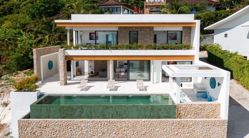 Superbe villa à Bophut Koh Samui vue mer à vendre 3 chambres – piscine