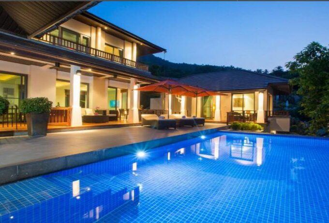 For rent 4 bedroom sea view villa in Maenam