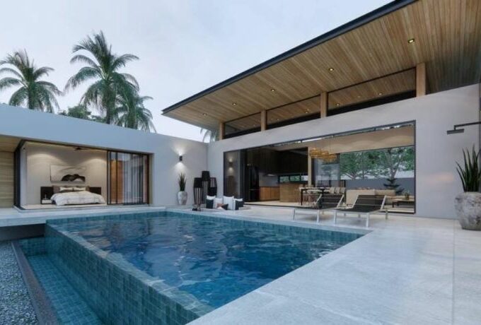 Villa tropicale de style moderne sur plan à Chaweng Koh Samui à vendre