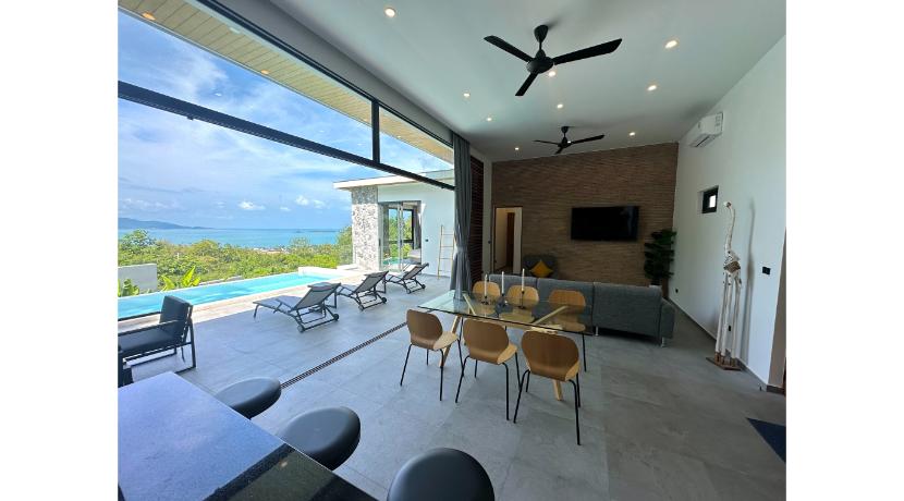 Villa moderne vue mer Bophut à Koh Samui à vendre 007