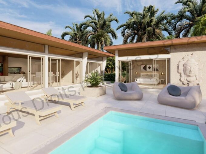 à vendre villa 3 chambres piscine koh samui